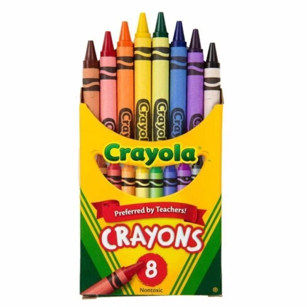 Crayola Crayons Made in USA Non Toxic Non Smudge Formula 8 Ct Boxes 12 Box Lot